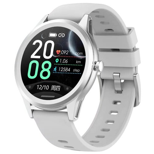 Смарт часы фитнес браслет Tiroki S35 для женщин фитнес трекер мониторинг сна пульсометр серебрянные 339000₽