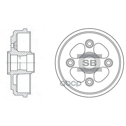 Барабан Тормозной Задний Gm-Korea Matiz Spark 04-09 R Sangsin brake арт. SD3011