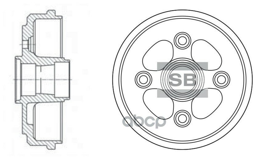 Барабан Тормозной Gm Spark/Matiz 98- Sangsin brake арт. SD3011