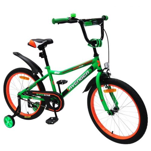 Велосипед 18 AVENGER SUPER STAR зеленый/черный
