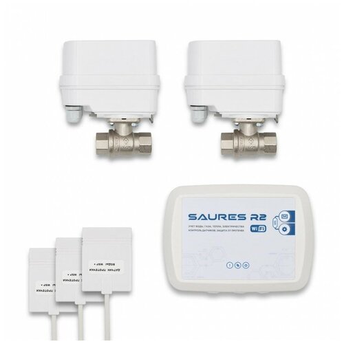 Защита от протечки SAURES Wi-Fi Оптима 1/2 система защиты от протечек saures акваконтроль оптима wi fi 1 2 дюйма bugatti