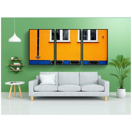 фото Набор модулных постеров для интерьера "дом, строительство, окно" 60x90 см. в тубусе, без рамки lotsprints