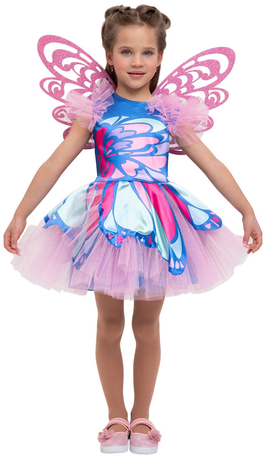 Купить Карнавальный костюм детский для девочки Фея Винкс Флора Winx Club вкомплекте с крыльями на за 3530р. с доставкой