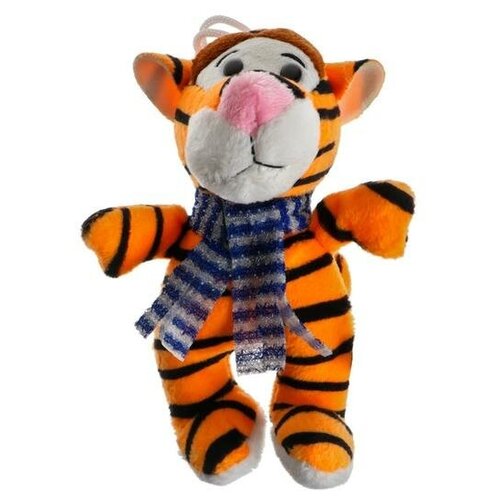 Купить Мягкая игрушка «Тигр в шарфе», 13 см, на присоске, цвета микс, нет бренда, синтепон