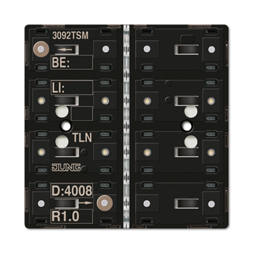 Jung KNX кнопочный модуль с интегрированным шинным сопряжением стандарт 2 группы knx кнопочный сенсор 2 группы al2072nabs jung