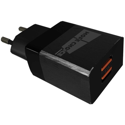 Сетевое зарядное устройство 2USB 2.1A More choice NC24 Black сетевое зарядное устройство more choice 2usb 2 4a для lightning 8 pin nc22i black