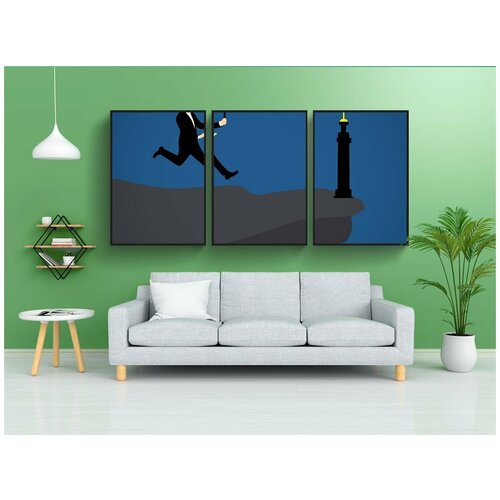 фото Набор модулных постеров для интерьера "график, управление проектом, достигать" 60x90 см. в тубусе, без рамки lotsprints