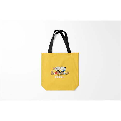 фото Сумка-шоппер / 40х40 см / геймерам / cuphead loading cup burnettie