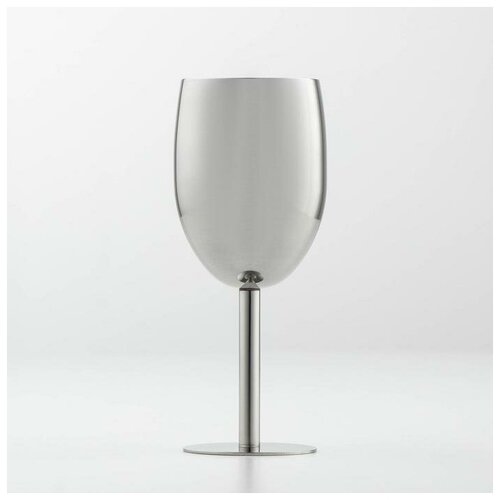 Бокал винный из нержавеющей стали для коктейлей, 17×7 см, цвет хромированный