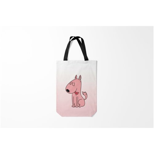 фото Сумка-шоппер / 31х42 см / собаки / мопс мультяшный burnettie