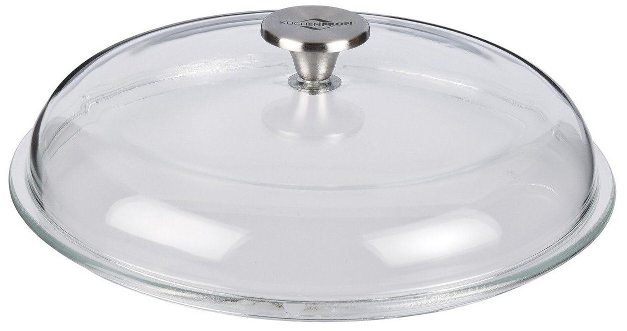 Крышка для сковороды и сотейника в стиле Прованс d - 28 см, жаропрочное стекло, ручка-нержавеющая сталь