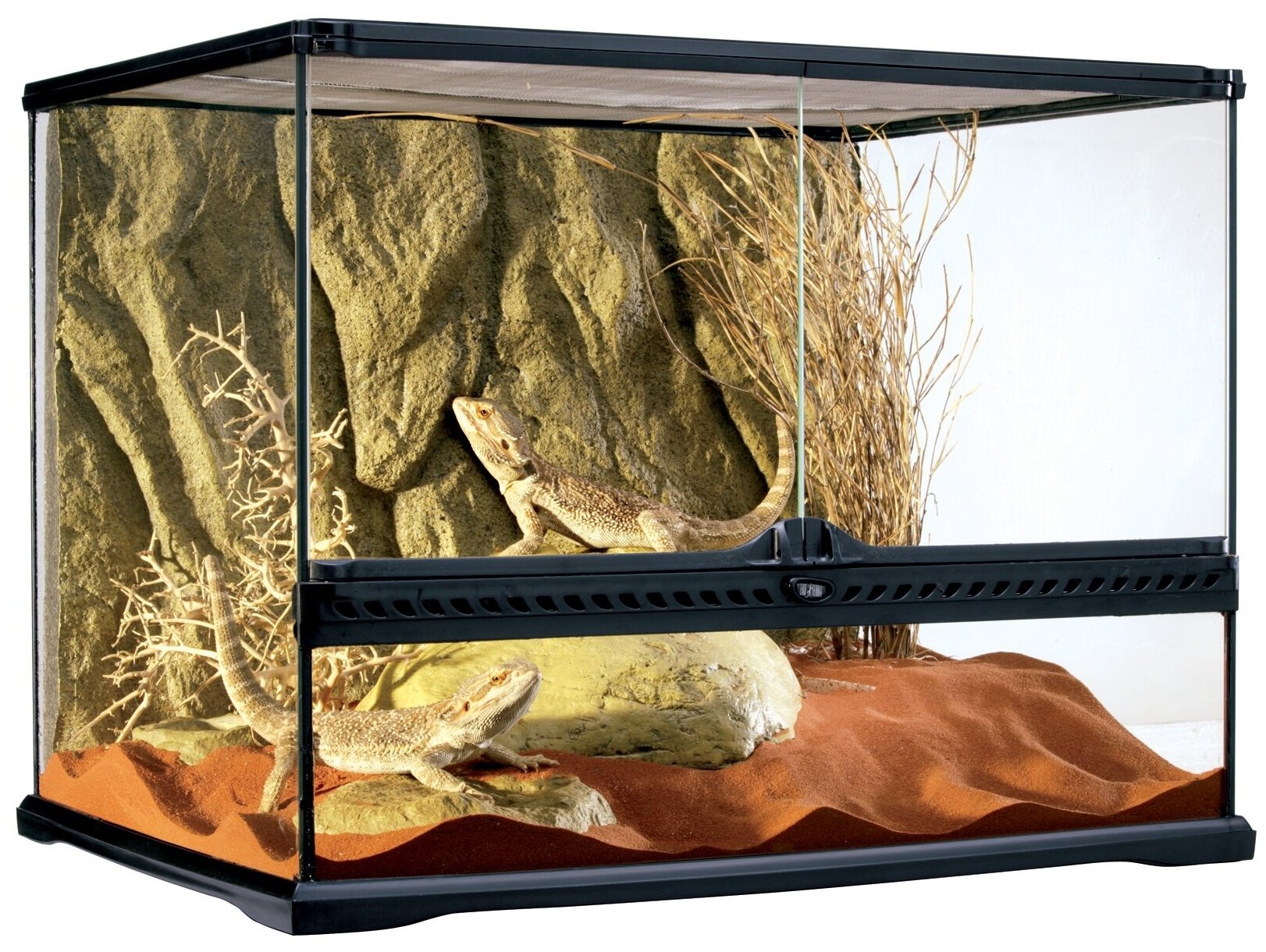 Террарриум Exo Terra Exo-Terra Natural Terrarium 60х45х45см прозрачный/черный - фотография № 3