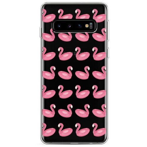 фото Силиконовый чехол "надувные фламинго" на samsung galaxy s10 / самсунг галакси s10 case place