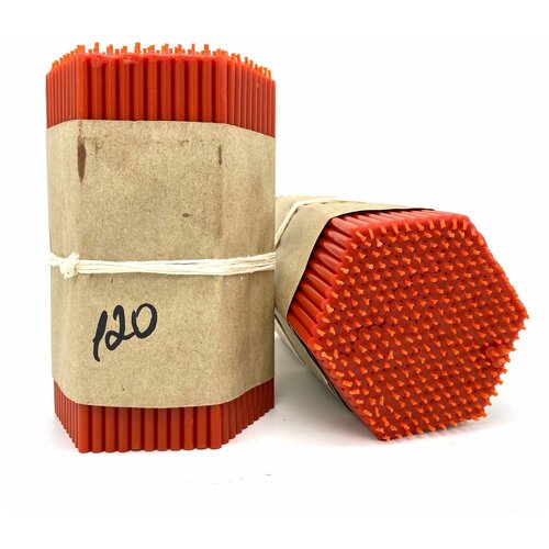 Свечи полувосковые станочные красные № 120 - 500 гр 150 свечей