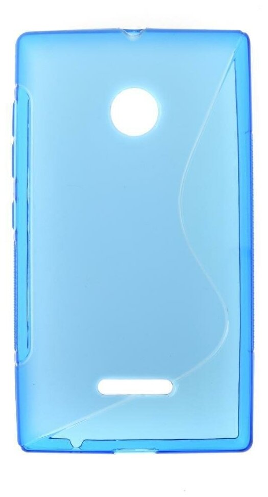 Чехол силиконовый для Microsoft Lumia 435 Dual sim S-Line TPU (Синий)