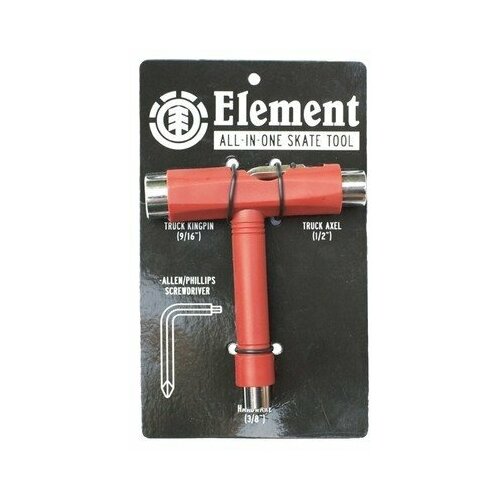 фото Ключ для скейтборда element all in one, цвет красный, размер one size