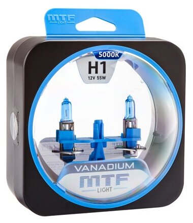 Галогеновые лампы MTF light Vanadium 5000K H1 (2 лампы)