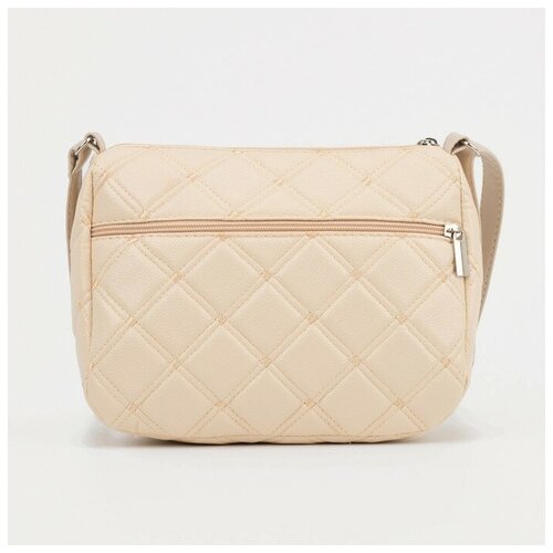 фото Сумка кросс-боди на молнии, цвет бежевый