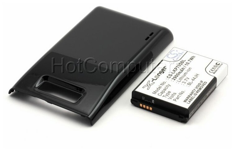 Аккумулятор усиленный для LG P705 Optimus L7 (черная крышка)