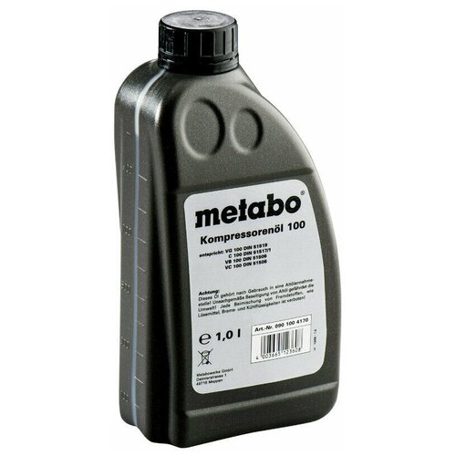 Metabo Масло компрессорное , 1 л поршнев. 0901004170