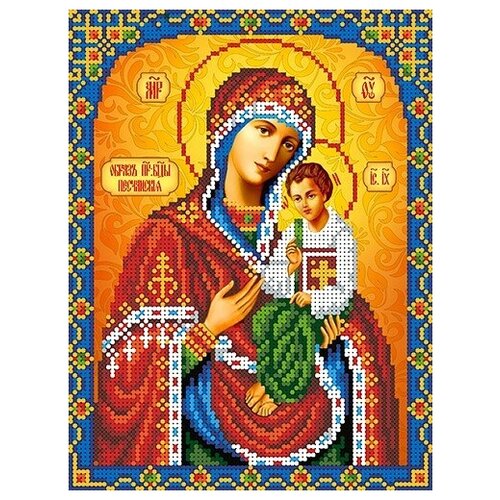 Богородица Песчанская Рисунок на ткани 18,6х24,2 Каролинка ткби 4101