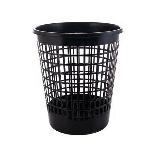 Корзина (урна) для бумаг 50л, черная PLAFOR