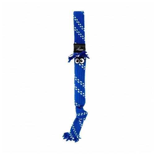 Rogz SCRUBZ ROPE TUG TOY SM шуршащая веревочная синяя малый 47507
