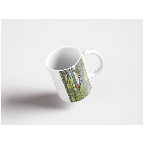 фото Кружка "большой пёстрый дятел, dendrocopos основных, птица" 320 мл lotsprints