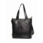 Женская сумка на плечо Vario черная из натуральной кожи - изображение