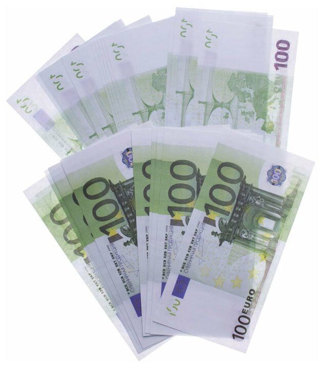 Сувенирная пачка денег "100 евро" — фото 1