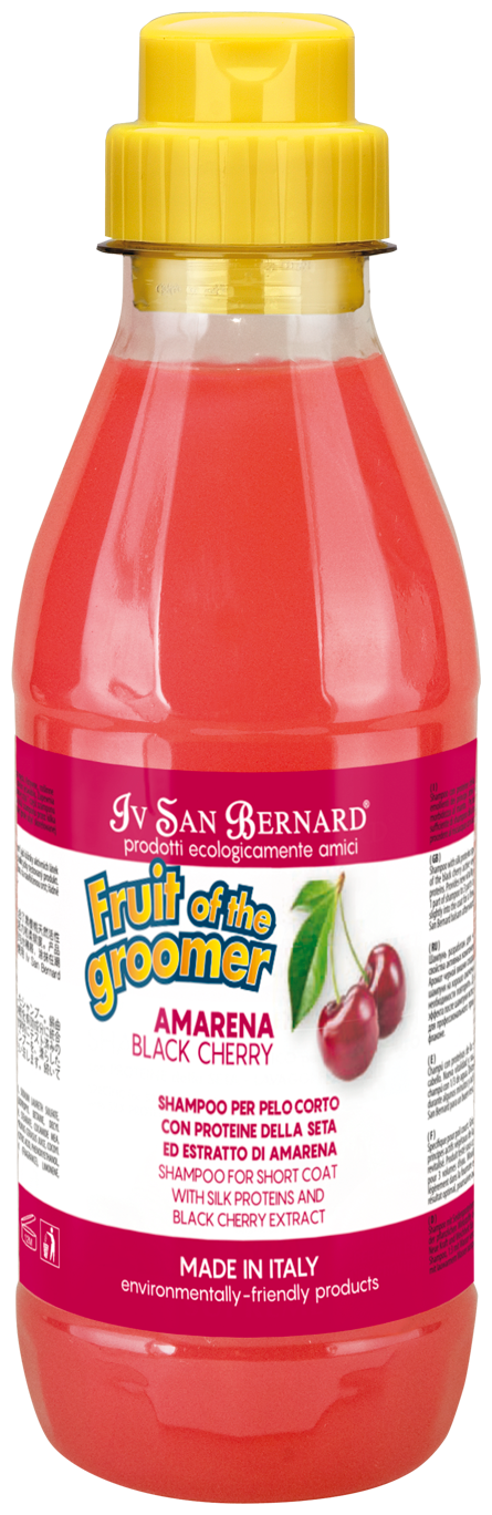 Шампунь Iv San Bernard Fruit of the Groomer Black Cherry для кошек и собак с короткой шерстью с протеинами шелка , 500 мл