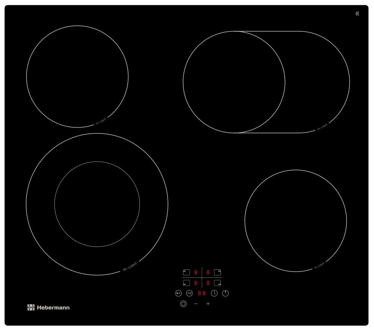 Встраиваемая электрическая варочная панель Hebermann HBKC 6042.1 B
