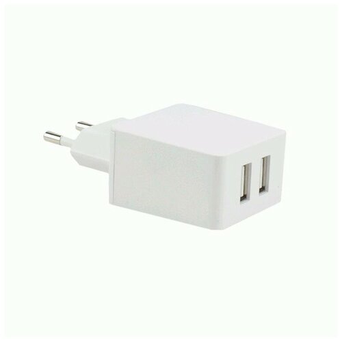 Зарядное устройство сетевое Continent белый 2,5A/2*USB ZN25-296WT /P1 с кабелем microUSB