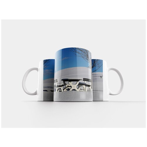 фото Кружка "зимний пейзаж, зимнее настроение, снежный пейзаж" 320 мл lotsprints