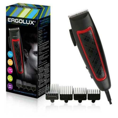 Машинка для стрижки Ergolux ELX-HC04-C43, черный ergolux машинка для стрижки волос elx hc05 c45 pro черный с синим