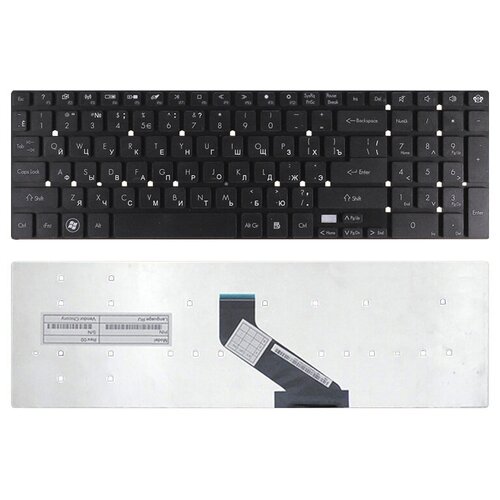 Клавиатура для ноутбука PACKARD BELL TS11 черная packard bell ts11 sb 680ru easynote поддон корпуса