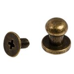 Кнопки кобурные, d 8 мм, 10 шт, KHB-01, Гамма, №02 бронзовый - изображение