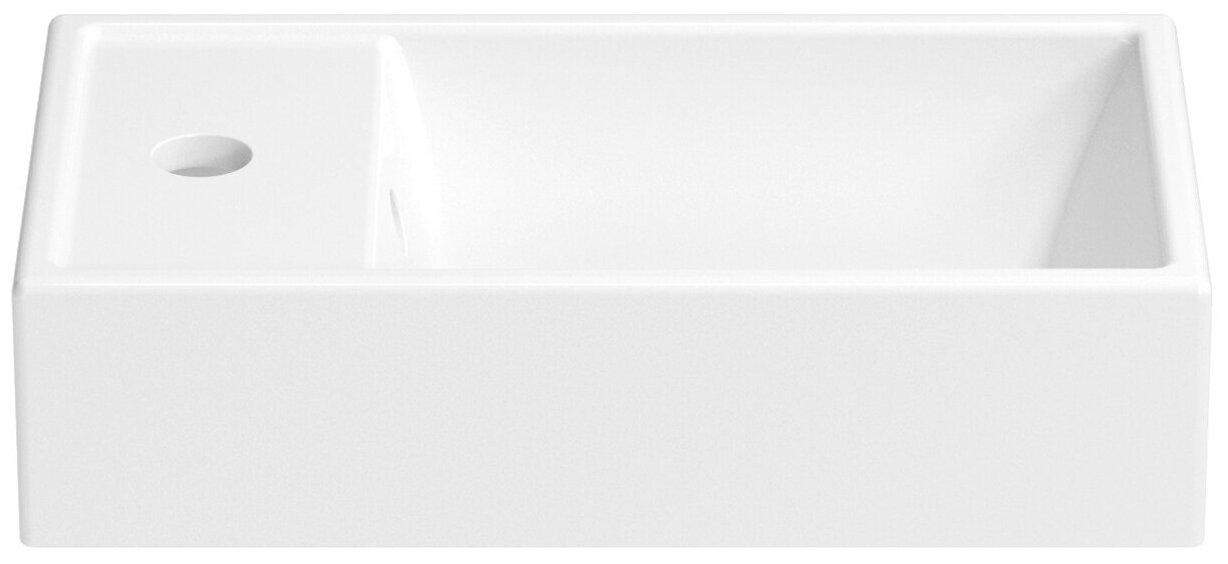 Подвесная/накладная раковина для ванной комнаты Wellsee WC Area 151802000 ширина умывальника 40 см цвет глянцевый белый