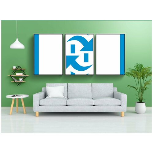 фото Набор модулных постеров для интерьера "передача, деньги, вызов" 60x90 см. в тубусе, без рамки lotsprints