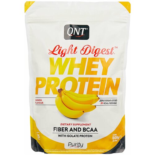 Протеин QNT Light Digest Whey Protein (500 г) банан протеин qnt light digest whey protein 500 гр фисташки