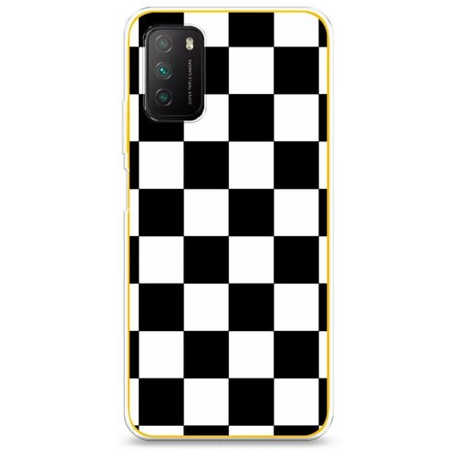 фото Силиконовый чехол "шахматная доска" на xiaomi poco m3 / сяоми поко м3 case place