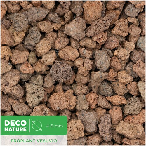 DECO NATURE PROPLANT VESUVIO - Вулканическая лавовая крошка для аквариума, 4-8 мм, 5,7л/6,8кг
