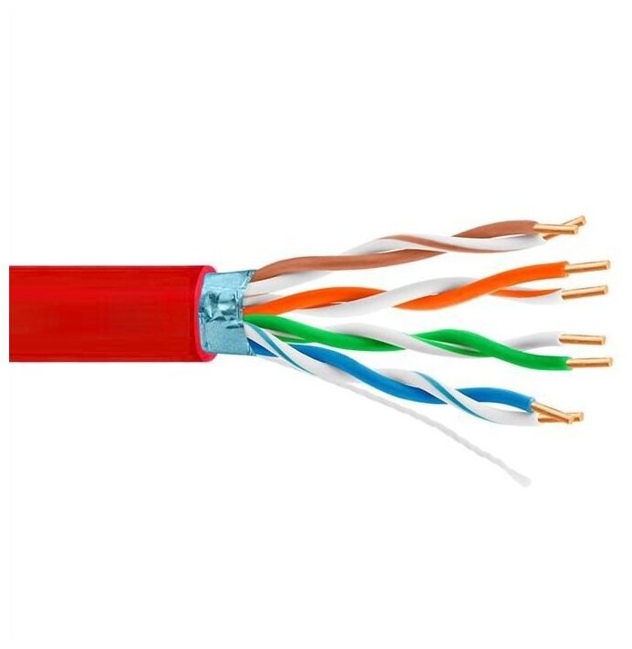 5bites Кабель Кабель FS5505-305A-LSZH витая пара FTP SOLID 5E 24AWG CCA PVC LSZH RED 305M