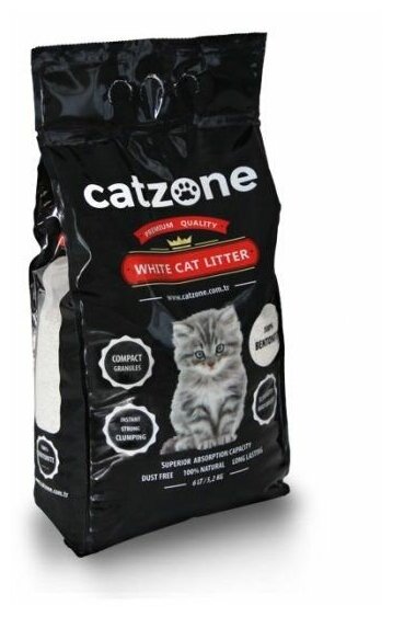 Комкующийся наполнитель Catzone Compact Natural для кошачьего туалета 5 кг - фотография № 3