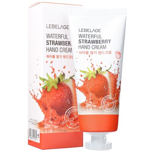 Lebelage Waterful Strawberry Hand Cream Крем для рук с экстрактом клубники, 100 мл крем для рук с экстрактом банана waterful banana hand cream 100мл