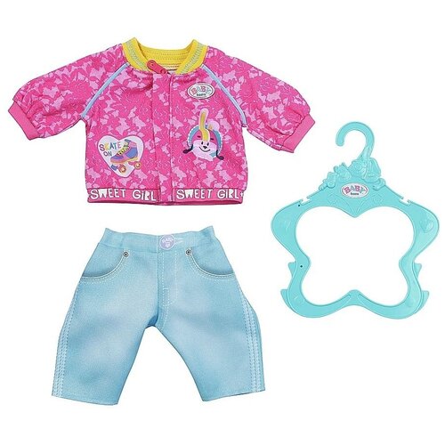 Zapf Creation Комплект одежды для куклы Baby Born 828212 розовый/голубой zapf creation my little baby born 823 149 бэби борн комплект одежды для дома 32 см