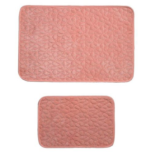 Комплект ковриков для ванной из 2-х штук, 60x100, 40x60, Giz Home, 501LSPMTS1975