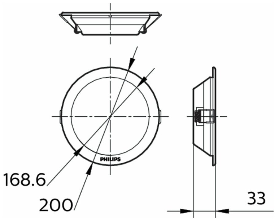 Светильник downlight Dn027b G2 D175rd Led15/nw 17W 1500lm (встр-мый d-175 D-200 h-33) 220-240V - LED . - фотография № 5