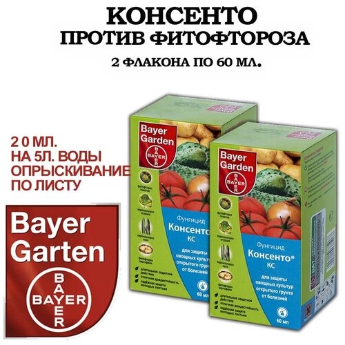 Фунгицид Консенто, КС 60 мл для защиты овощных культур открытого грунта от болезней