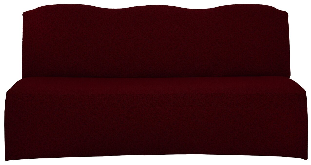 Чехол на диван без подлокотников с узорами Жаккард, цвет Бордовый